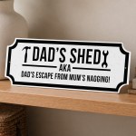 Funny Shed Sign For Dad Hanging Garden Summerhouse Man Cave Sign