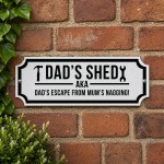 Funny Shed Sign For Dad Hanging Garden Summerhouse Man Cave Sign