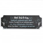 Funny Hot Tub Rules Sign Hanging Hot Tub Plaque Garden Shed Sign