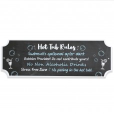 Funny Hot Tub Rules Sign Hanging Hot Tub Plaque Garden Shed Sign
