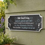 Funny Hot Tub Rules Sign Hanging Hot Tub Plaque Garden Shed Sign