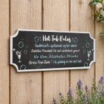 Funny Hot Tub Rules Sign Hanging Hot Tub Plaque Garden Shed Sign