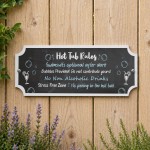 Funny Hot Tub Rules Sign Hanging Hot Tub Plaque Garden Shed Sign