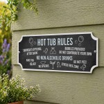 Shabby Hot Tub Rules Signs Hanging Hot Tub Plaque Garden Sign Shabby Hot Tub Rules Signs Hanging Hot Tub Plaque Garden Sign