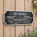 Shabby Hot Tub Rules Signs Hanging Hot Tub Plaque Garden Sign Shabby Hot Tub Rules Signs Hanging Hot Tub Plaque Garden Sign