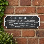 Shabby Hot Tub Rules Signs Hanging Hot Tub Plaque Garden Sign Shabby Hot Tub Rules Signs Hanging Hot Tub Plaque Garden Sign