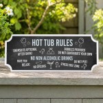 Shabby Hot Tub Rules Signs Hanging Hot Tub Plaque Garden Sign Shabby Hot Tub Rules Signs Hanging Hot Tub Plaque Garden Sign