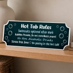 Novelty Hot Tub Rules Signs Hanging Hot Tub Plaque Garden Sign Novelty Hot Tub Rules Signs Hanging Hot Tub Plaque Garden Sign
