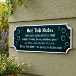 Novelty Hot Tub Rules Signs Hanging Hot Tub Plaque Garden Sign Novelty Hot Tub Rules Signs Hanging Hot Tub Plaque Garden Sign