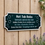 Novelty Hot Tub Rules Signs Hanging Hot Tub Plaque Garden Sign Novelty Hot Tub Rules Signs Hanging Hot Tub Plaque Garden Sign