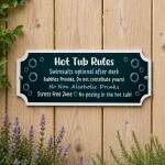 Novelty Hot Tub Rules Signs Hanging Hot Tub Plaque Garden Sign Novelty Hot Tub Rules Signs Hanging Hot Tub Plaque Garden Sign