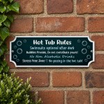Novelty Hot Tub Rules Signs Hanging Hot Tub Plaque Garden Sign Novelty Hot Tub Rules Signs Hanging Hot Tub Plaque Garden Sign
