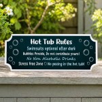 Novelty Hot Tub Rules Signs Hanging Hot Tub Plaque Garden Sign Novelty Hot Tub Rules Signs Hanging Hot Tub Plaque Garden Sign