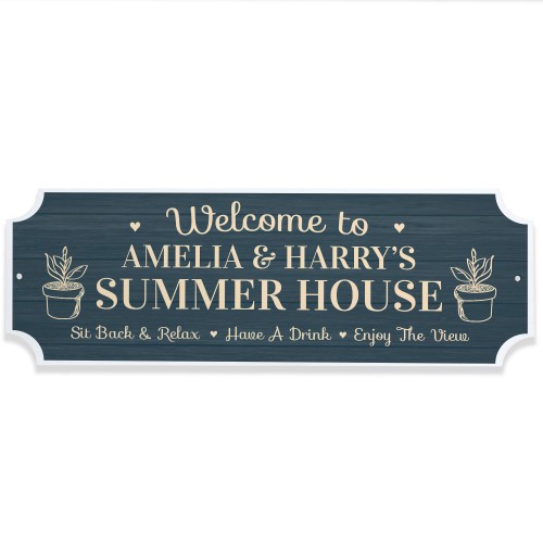 Personalised Summerhouse Sign For Home Hanging Garden Shed Yard 