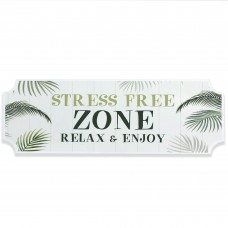 Shabby Chic Hot Tub Sign Stress Free Zone Hanging Hot Tub Plaque