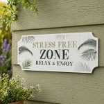 Shabby Chic Hot Tub Sign Stress Free Zone Hanging Hot Tub Plaque Shabby Chic Hot Tub Sign Stress Free Zone Hanging Hot Tub Plaque