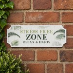 Shabby Chic Hot Tub Sign Stress Free Zone Hanging Hot Tub Plaque Shabby Chic Hot Tub Sign Stress Free Zone Hanging Hot Tub Plaque