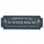 Novelty Summer House Hanging Sign For Outdoor Welcome Sign
