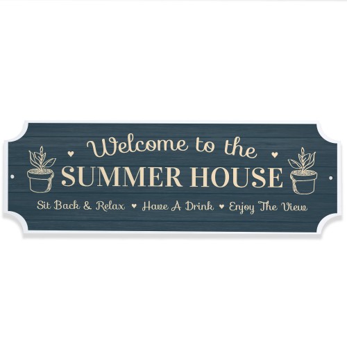Novelty Summer House Hanging Sign For Outdoor Welcome Sign