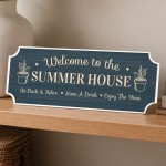 Novelty Summer House Hanging Sign For Outdoor Welcome Sign