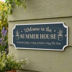 Novelty Summer House Hanging Sign For Outdoor Welcome Sign