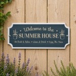 Novelty Summer House Hanging Sign For Outdoor Welcome Sign