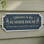 Novelty Summer House Hanging Sign For Outdoor Welcome Sign