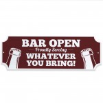 Funny BAR OPEN Sign Hanging Garden Shed Sign Garage Man Cave Funny BAR OPEN Sign Hanging Garden Shed Sign Garage Man Cave