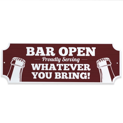 Funny BAR OPEN Sign Hanging Garden Shed Sign Garage Man Cave Funny BAR OPEN Sign Hanging Garden Shed Sign Garage Man Cave