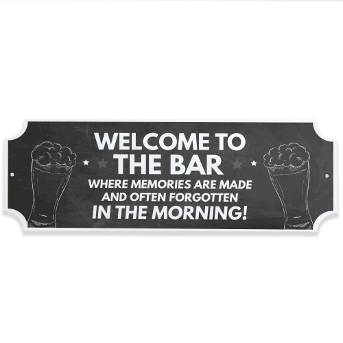 Funny Welcome To The Bar Sign Hanging Garden Shed Sign Garage Funny Welcome To The Bar Sign Hanging Garden Shed Sign Garage