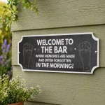 Funny Welcome To The Bar Sign Hanging Garden Shed Sign Garage Funny Welcome To The Bar Sign Hanging Garden Shed Sign Garage