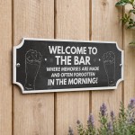 Funny Welcome To The Bar Sign Hanging Garden Shed Sign Garage Funny Welcome To The Bar Sign Hanging Garden Shed Sign Garage