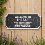 Funny Welcome To The Bar Sign Hanging Garden Shed Sign Garage Funny Welcome To The Bar Sign Hanging Garden Shed Sign Garage