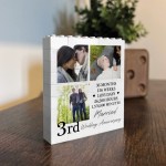 3rd Wedding Anniversary Gift Personalised Anniversary Present 3rd Wedding Anniversary Gift Personalised Anniversary Present