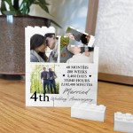 4th Wedding Anniversary Gift Personalised Anniversary Present