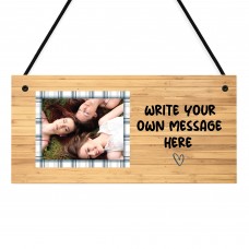 Personalised Friendship Plaque Wooden Effect Plaque With Photo