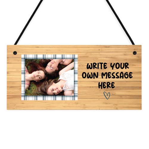 Personalised Friendship Plaque Wooden Effect Plaque With Photo