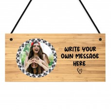 Personalised Plaque With Photo And Own Message Gift For Friend