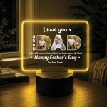 Personalised Fathers Day Gifts For Grandad 16 Colours LED Light Personalised Fathers Day Gifts For Grandad 16 Colours LED Light