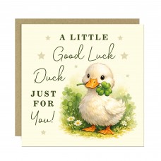 Good Luck Duck Card Retirement Leaving Farewell New Job Exams