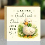 Good Luck Duck Card Retirement Leaving Farewell New Job Exams Good Luck Duck Card Retirement Leaving Farewell New Job Exams