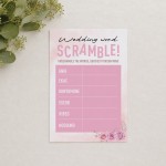 Pink Floral Bridal Shower Hen Party Games 8 Game Pack 8 Games