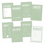 Sage Green Bridal Shower Hen Party Games 80 Game Pack Sage Green Bridal Shower Hen Party Games 80 Game Pack