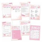 Pink Floral Bridal Shower Hen Party Games 80 Game Pack 8 Games Pink Floral Bridal Shower Hen Party Games 80 Game Pack 8 Games