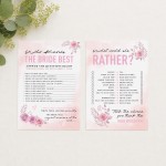 Pink Floral Bridal Shower Hen Party Games 80 Game Pack 8 Games Pink Floral Bridal Shower Hen Party Games 80 Game Pack 8 Games