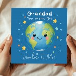 Grandad You Mean The World To Me Card Cute Fathers Day Card Grandad You Mean The World To Me Card Cute Fathers Day Card