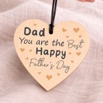 Fathers Day Card & Wooden Heart Keepsake Set Cute Greeting Card Fathers Day Card & Wooden Heart Keepsake Set Cute Greeting Card