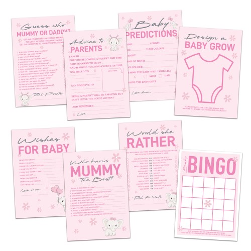 Baby Shower Games Girl 8 Fun Games for 10 Guests Baby Shower Games Girl 8 Fun Games for 10 Guests