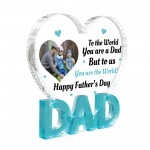Personalised Father's Day Plaque With Photo Gift From Kids