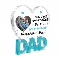 Personalised Father's Day Plaque With Photo Gift From Kids